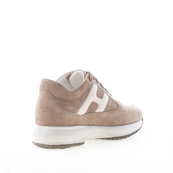 HOGAN donna Interactive sneaker in camoscio MARRONE con H laminata - immagine 4