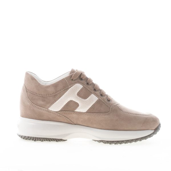 HOGAN donna Interactive sneaker in camoscio MARRONE con H laminata - immagine 5
