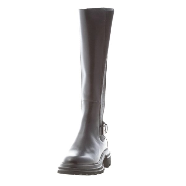 HOGAN donna H674 Stivale Chelsea 10-Storey in pelle NERO con fibbia. Tacco 5,5 cm - immagine 2