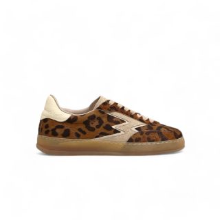 MOACONCEPT donna sneaker MG635CO in cavallino LEOPARDATO e off-white