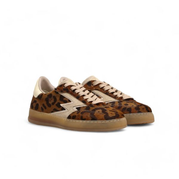 MOACONCEPT donna sneaker MG635CO in cavallino LEOPARDATO e off-white - immagine 2