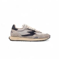 MOACONCEPT uomo sneaker Hype 106 in camoscio graffiato e nylon GRIGIO più nero