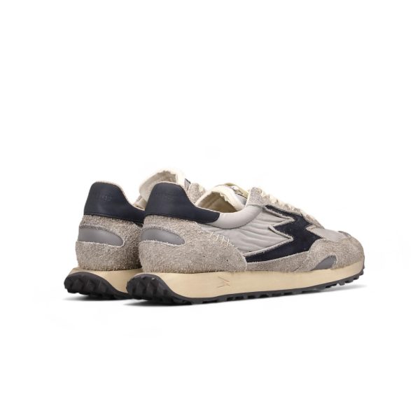 MOACONCEPT uomo sneaker Hype 106 in camoscio graffiato e nylon GRIGIO più nero - immagine 3