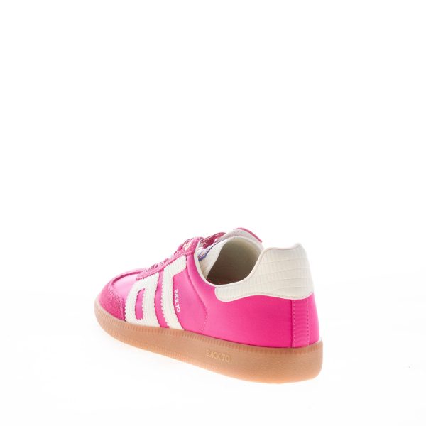 BACK 70 donna sneaker Ghost 11 in tessuto e camoscio CHERRY più latte - immagine 3