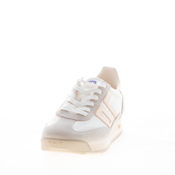 BACK 70 donna sneaker Barkley Jogger 32 in tessuto e camoscio BIANCO e GRIGIO - immagine 2
