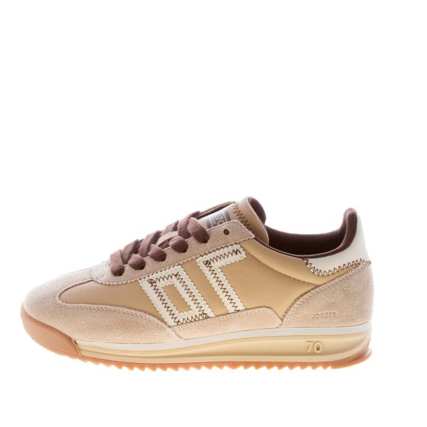 BACK 70 donna sneaker Barkley Jogger Z01 in pelle e camoscio BEIGE più latte