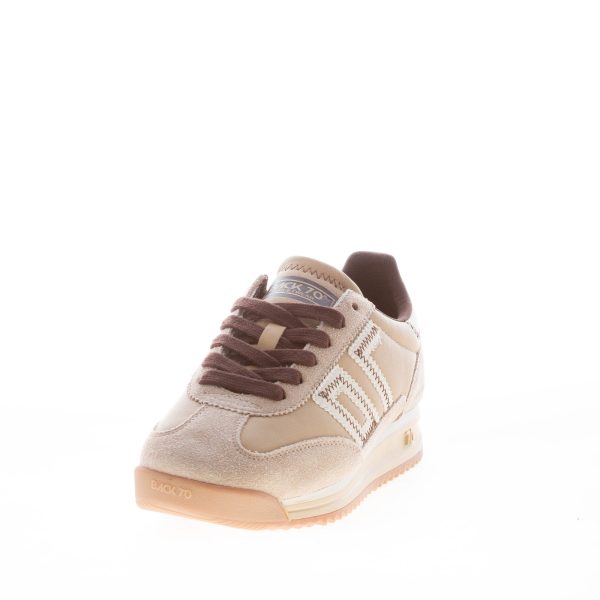 BACK 70 donna sneaker Barkley Jogger Z01 in pelle e camoscio BEIGE più latte - immagine 2