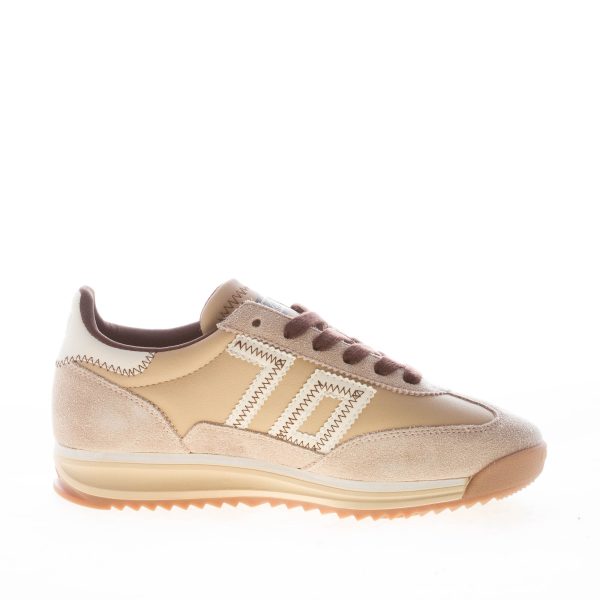 BACK 70 donna sneaker Barkley Jogger Z01 in pelle e camoscio BEIGE più latte - immagine 4