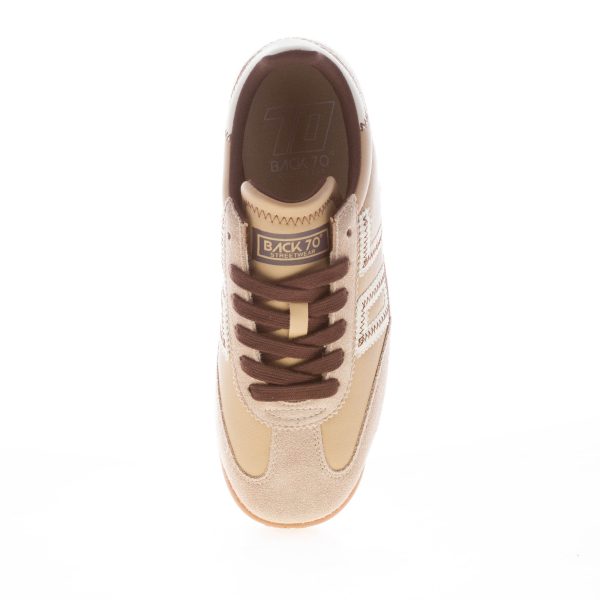 BACK 70 donna sneaker Barkley Jogger Z01 in pelle e camoscio BEIGE più latte - immagine 5