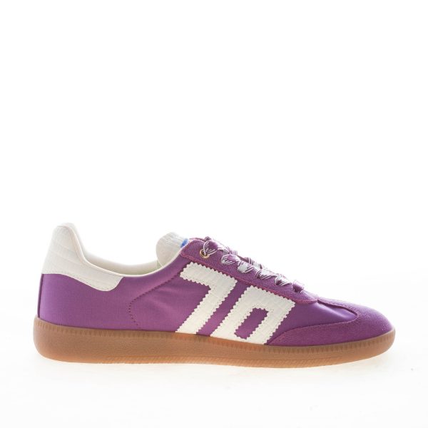 BACK 70 donna sneaker Ghost 18 in tessuto e camoscio VIOLA più latte - immagine 4