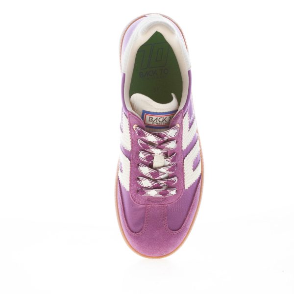 BACK 70 donna sneaker Ghost 18 in tessuto e camoscio VIOLA più latte - immagine 5