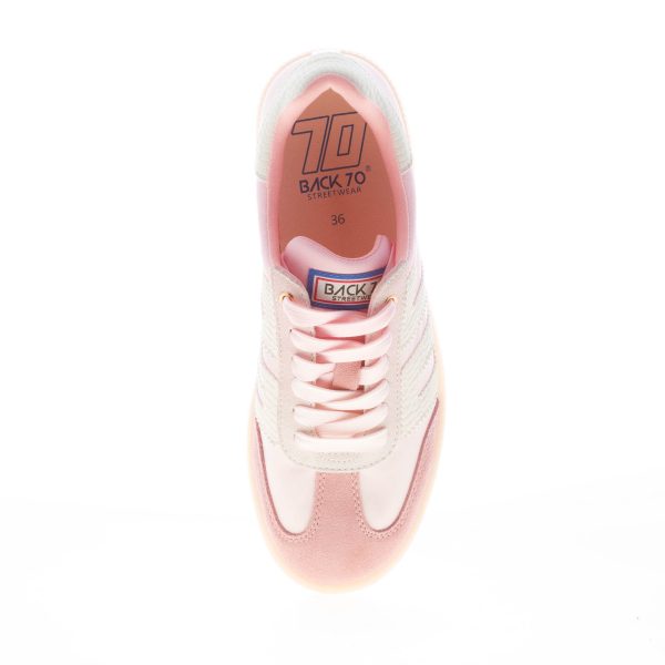 BACK 70 donna sneaker Ghost Degradè in tessuto e camoscio ROSA più bianco - immagine 5