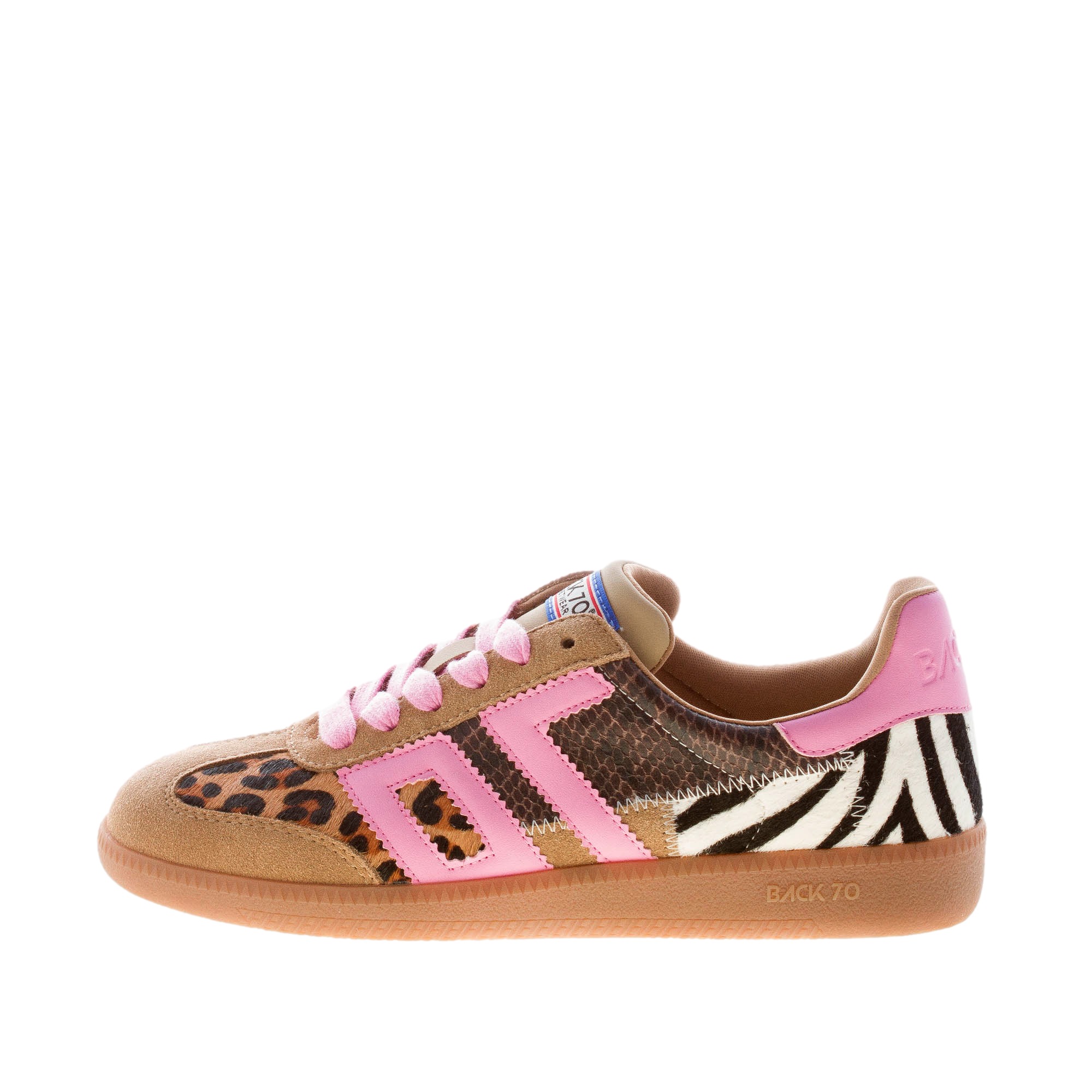 BACK 70 donna sneaker Squid 02 in calf hair e pelle MULTICOLORE ANIMALIER shop online Strike Calzature