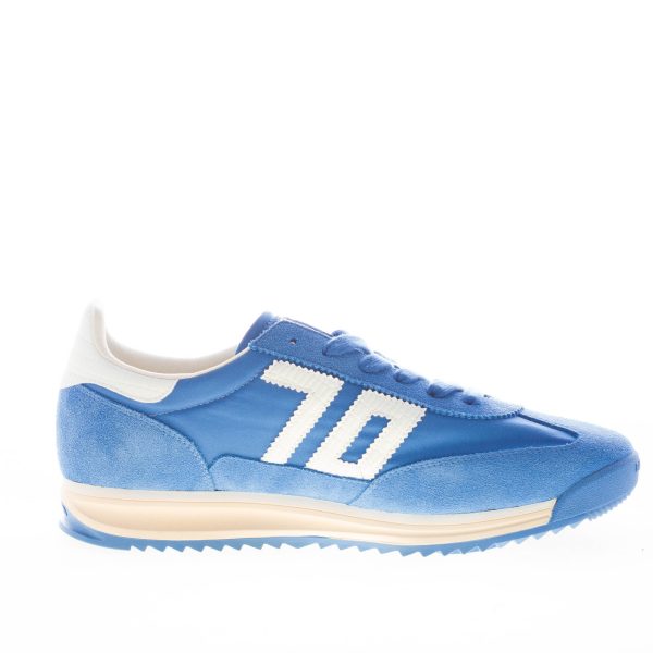 BACK 70 uomo sneaker Barkley Jogger in tessuto e camoscio BLUETTE più bianco - immagine 4