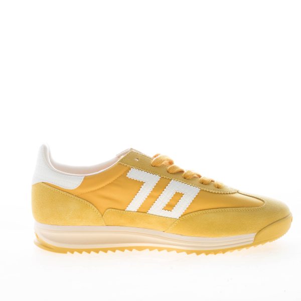 BACK 70 uomo sneaker Barkley Jogger in tessuto e camoscio GIALLO più bianco - immagine 4