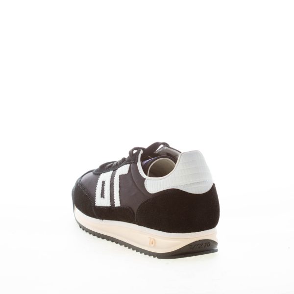 BACK 70 uomo sneaker Barkley Jogger in tessuto e camoscio NERO più bianco - immagine 3