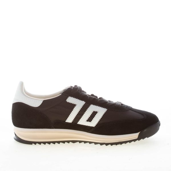 BACK 70 uomo sneaker Barkley Jogger in tessuto e camoscio NERO più bianco - immagine 4