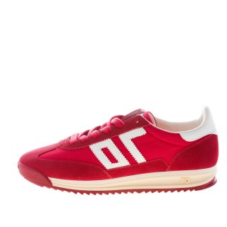 BACK 70 uomo sneaker Barkley Jogger in tessuto e camoscio ROSSO più bianco