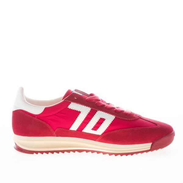 BACK 70 uomo sneaker Barkley Jogger in tessuto e camoscio ROSSO più bianco - immagine 4
