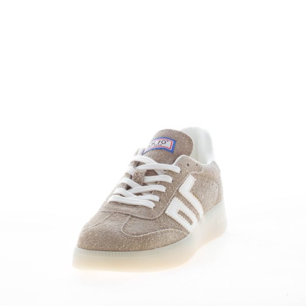 BACK 70 uomo sneaker Boston in camoscio BEIGE più bianco - immagine 2