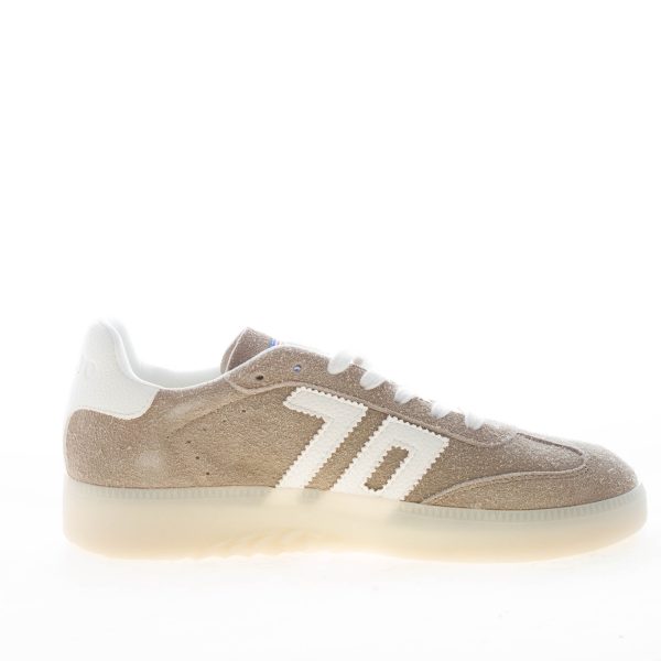 BACK 70 uomo sneaker Boston in camoscio BEIGE più bianco - immagine 4