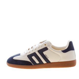 BACK 70 uomo sneaker Cloud NM11 in pelle e camoscio LATTE e BLU NAVY
