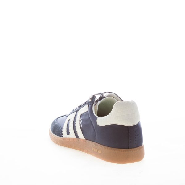 BACK 70 uomo sneaker Ghost 01 in tessuto e camoscio BLU NAVY più latte - immagine 3