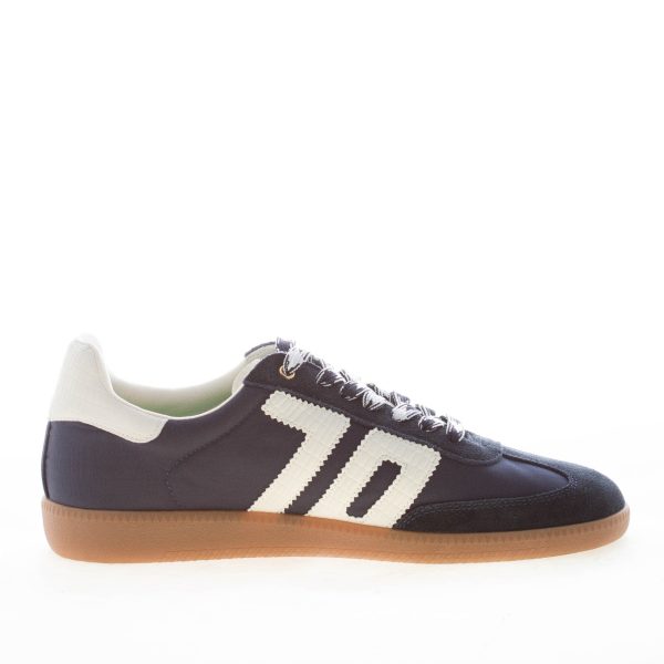 BACK 70 uomo sneaker Ghost 01 in tessuto e camoscio BLU NAVY più latte - immagine 4