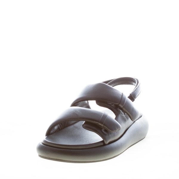 ASH donna sandalo flatform Vinci in nappa NERO con doppia fascia. Altezza 4 cm - immagine 2