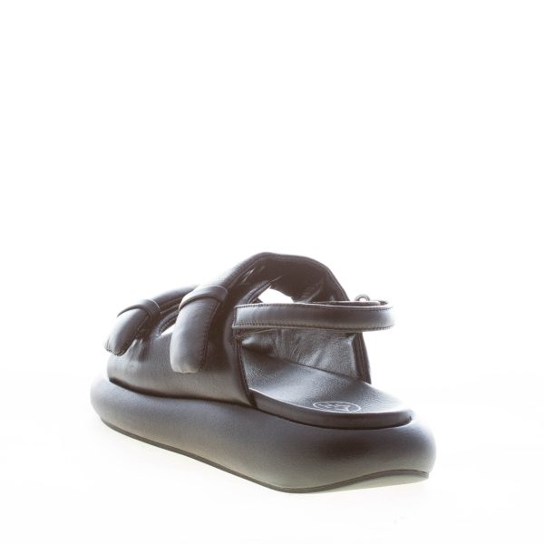 ASH donna sandalo flatform Vinci in nappa NERO con doppia fascia. Altezza 4 cm - immagine 3
