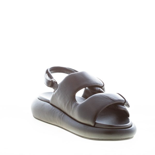 ASH donna sandalo flatform Vinci in nappa NERO con doppia fascia. Altezza 4 cm - immagine 4