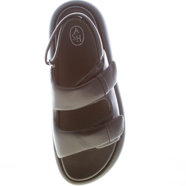 ASH donna sandalo flatform Vinci in nappa NERO con doppia fascia. Altezza 4 cm - immagine 5