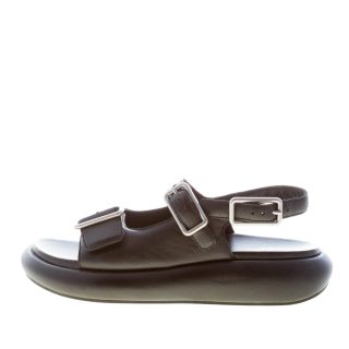 ASH donna sandalo flatform Virgy in nappa NERO con doppia fibbia. Tacco 4 cm