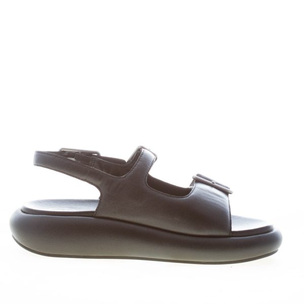 ASH donna sandalo flatform Virgy in nappa NERO con doppia fibbia. Tacco 4 cm - immagine 4