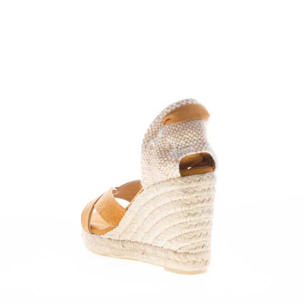 CASTANER donna sandalo zeppa Bailey in canvas AMBRA con iuta. Tacco 9 cm - immagine 3