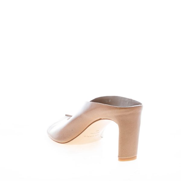 DEL CARLO donna sandalo mule Metis in pelle verniciata NOCE. Tacco 9 cm - immagine 3