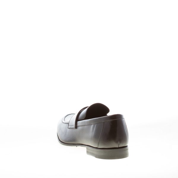 JEROLD WILTON uomo mocassino in pelle NERO con mascherina penny. Suola cuoio - immagine 3