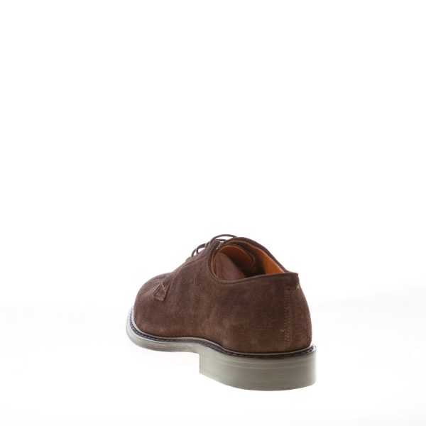 JEROLD WILTON uomo scarpa derby in camoscio MARRONE MOKA. Suola gomma - immagine 3