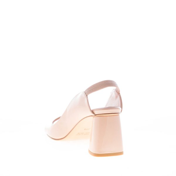 MARA BINI donna sandalo slingback Stella in pelle verniciata NUDE. Tacco 7,5 cm - immagine 3