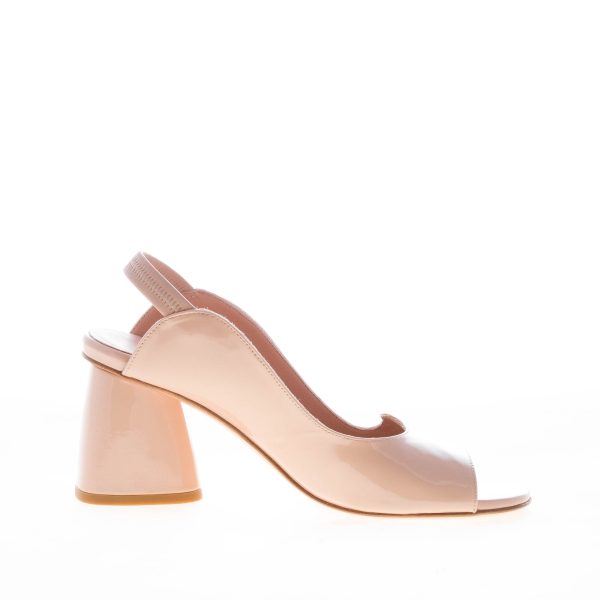 MARA BINI donna sandalo slingback Stella in pelle verniciata NUDE. Tacco 7,5 cm - immagine 4