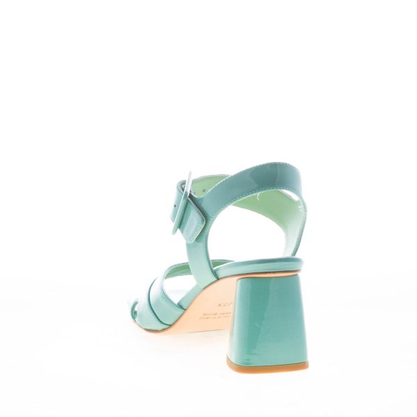 MARA BINI donna sandalo Stella in pelle verniciata TURCHESE. Tacco 7,5 cm - immagine 3