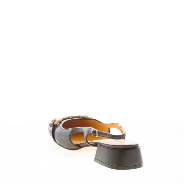 MARA BINI donna scarpa slingback Gilda in pelle NERO con morsetto. Tacco 3,5 cm - immagine 3