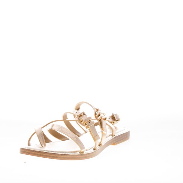 MICHAEL KORS donna sandalo infradito Darrington Flat in pelle metallizzata ORO - immagine 2