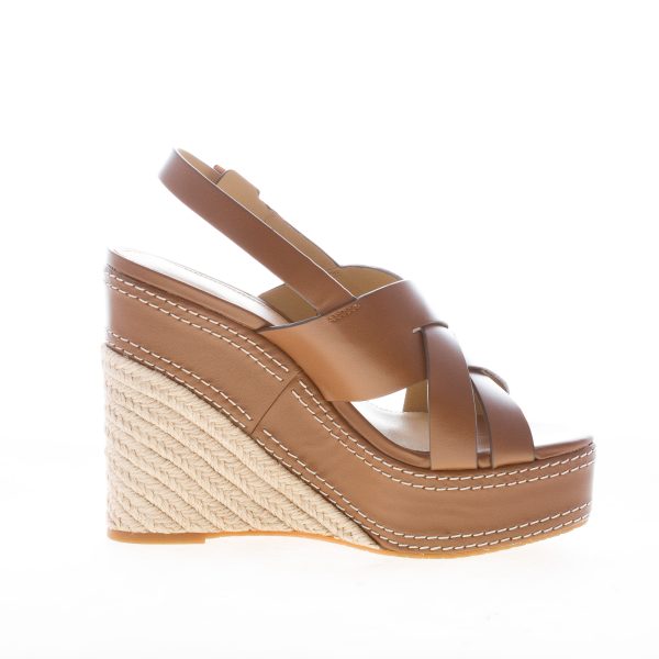 MICHAEL KORS donna sandalo Nora Wedge in pelle CUOIO. Zeppa in  corda di 13 cm - immagine 4