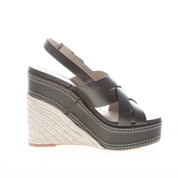 MICHAEL KORS donna sandalo Nora Wedge in pelle NERO. Zeppa in  corda di 13 cm - immagine 4