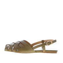 MICHAEL KORS donna sandalo piatto Irene Sling Flat in pelle VERDE