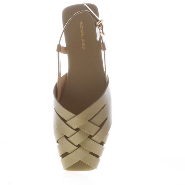 MICHAEL KORS donna sandalo piatto Irene Sling Flat in pelle VERDE - immagine 5