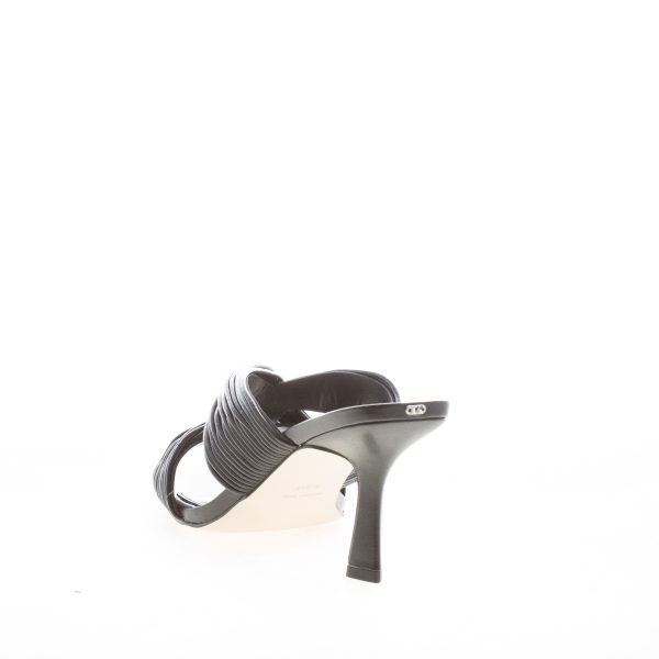 MICHAEL KORS donna sandalo slide Alessia Mule in eco-pelle NERO con nodo. Tacco 8 cm - immagine 3