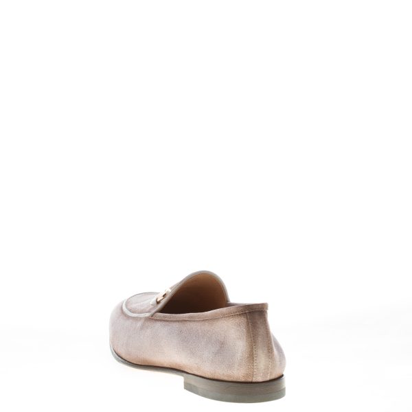 MILLE885 uomo mocassino Lipari in camoscio GRIGIO con morsetto. Suola in cuoio - immagine 3