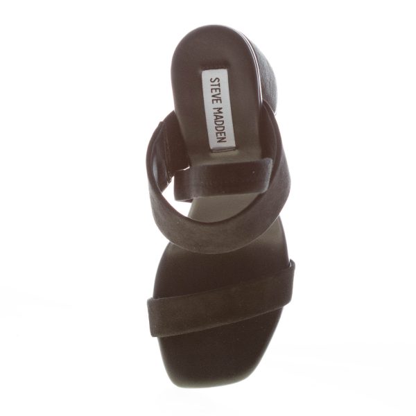 STEVE MADDEN donna sandalo Maizie in camoscio NERO. Tacco 8,5 cm - immagine 5